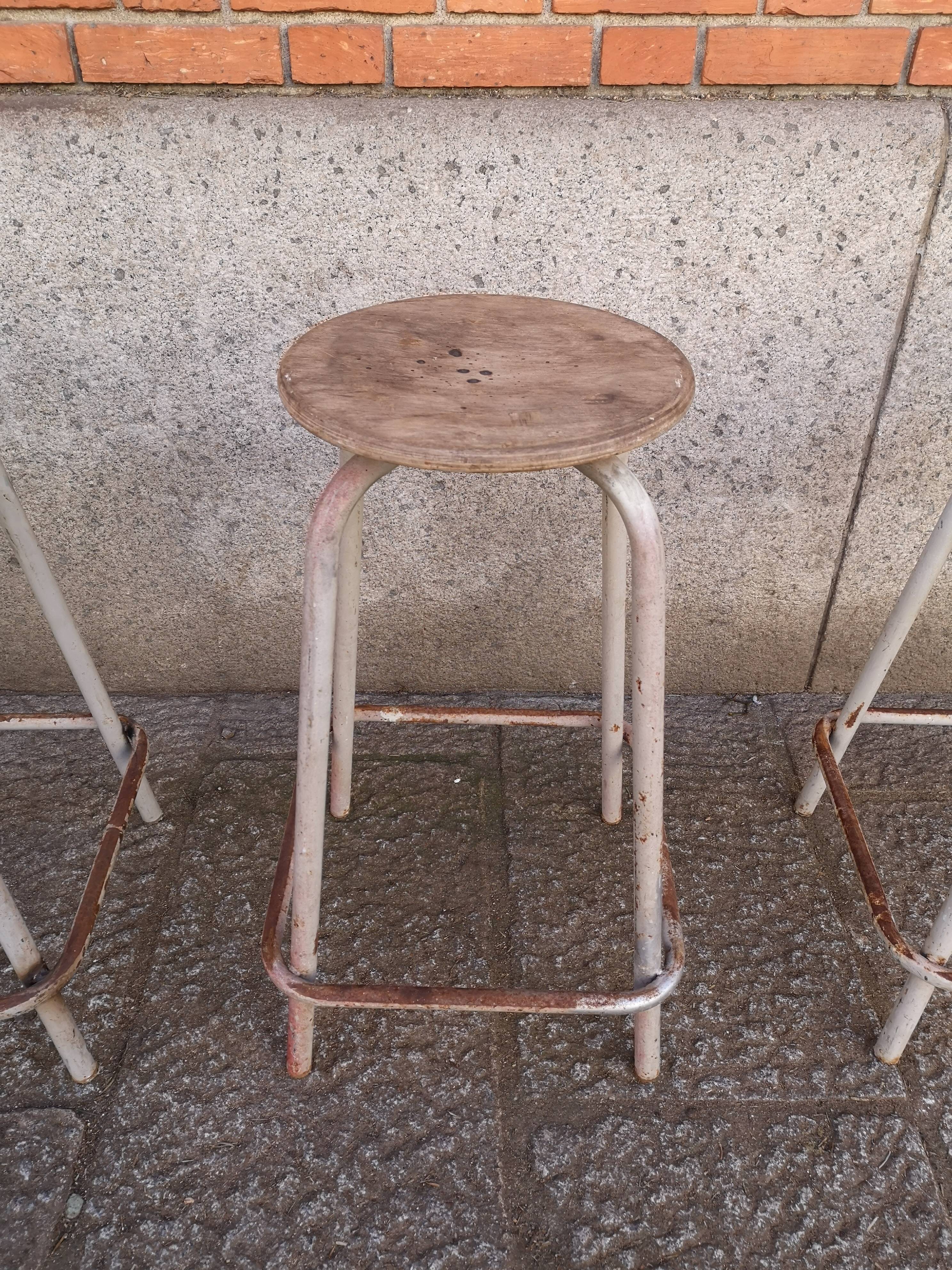 3 workshop stools