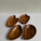 4 teak cups