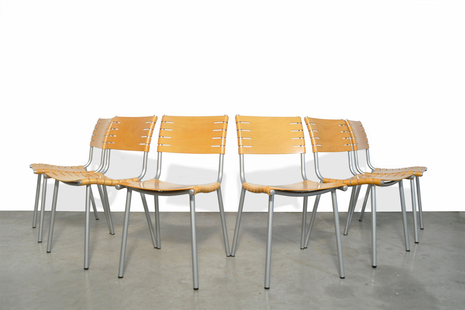 Set of 6 dining chairs by ruud jan kokke for harvink, netherlands 80s/90s