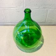 Demijohn 10 liters, vintage moulded glass, 60s