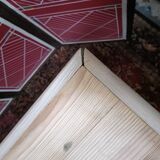 Solid pine bistro table with sanded top, 50s