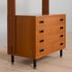 Italian teak free standing wall unit 1970s