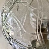 Wall lamp glass globe and chrome 1970