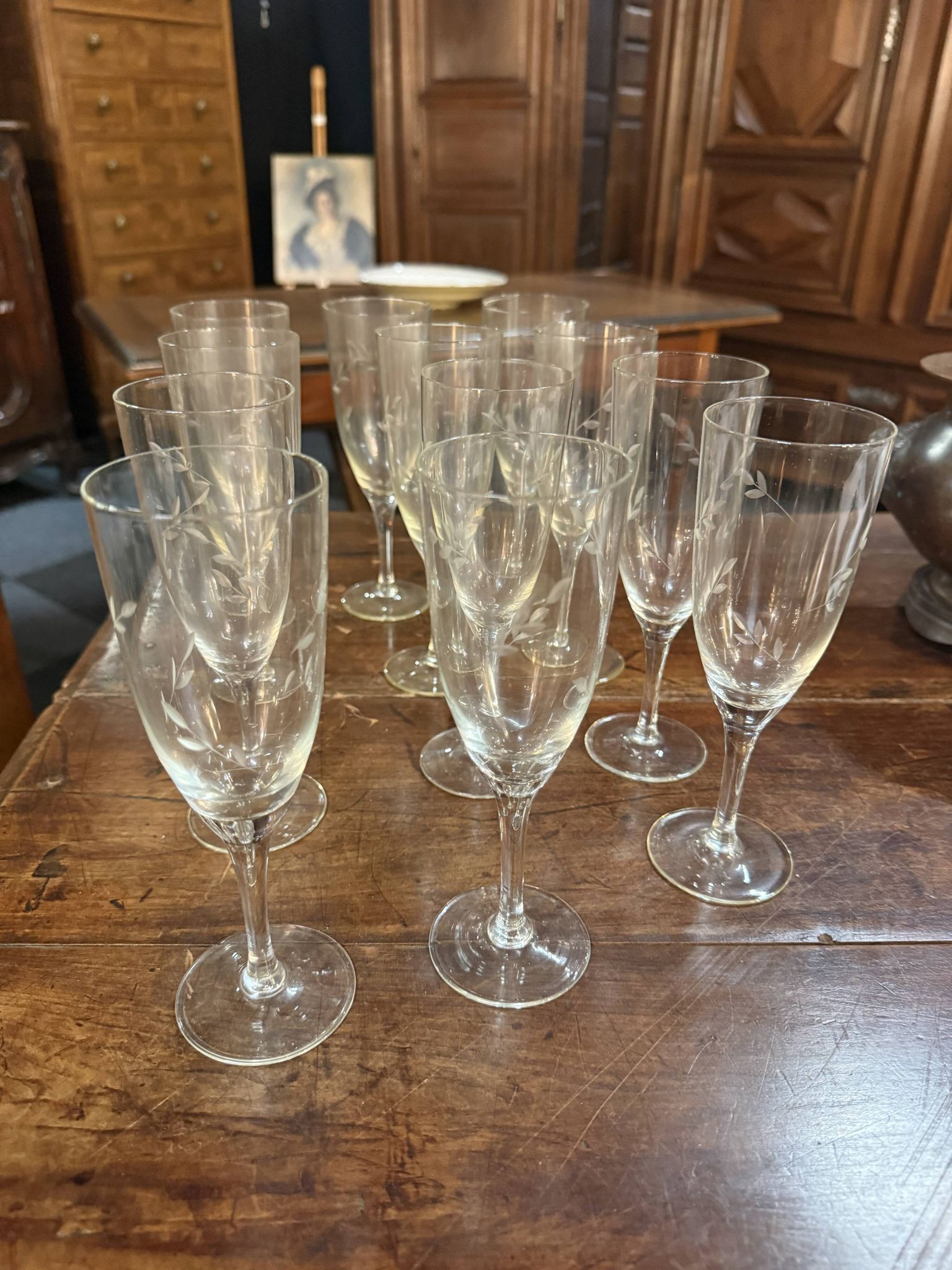 12 crystal cups