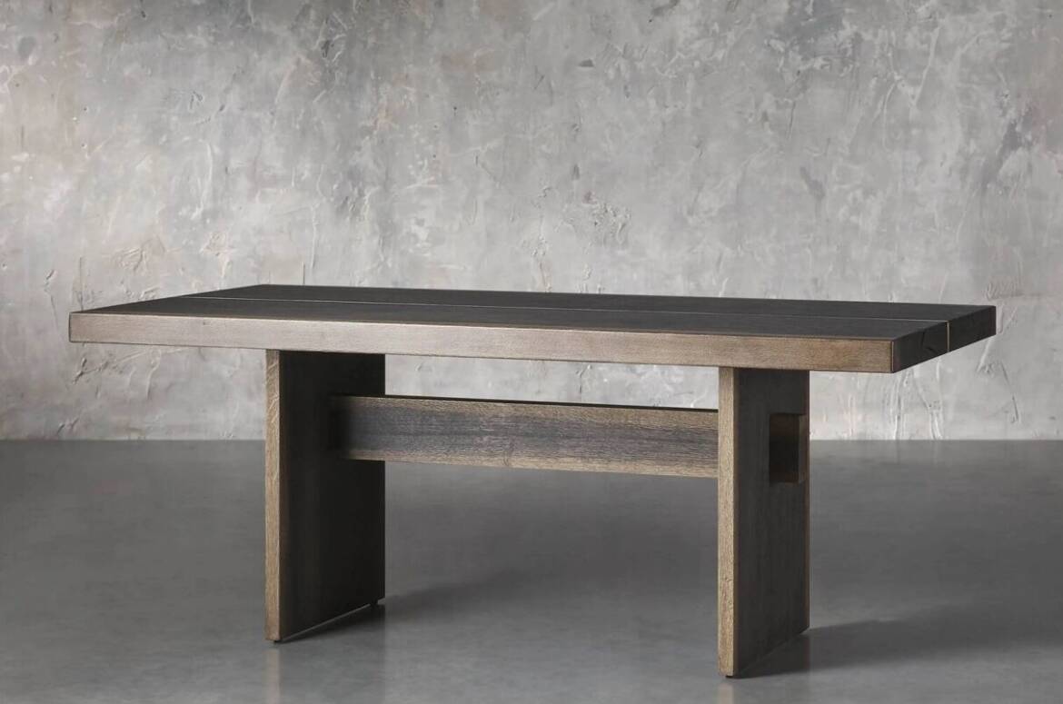 Arhaus solid oak table