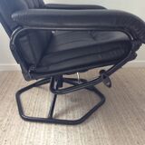 Unico relax armchair in leather from the 70s Made in Denmark