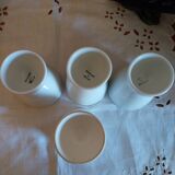 Anciens mazagrans en porcelaine blanche France