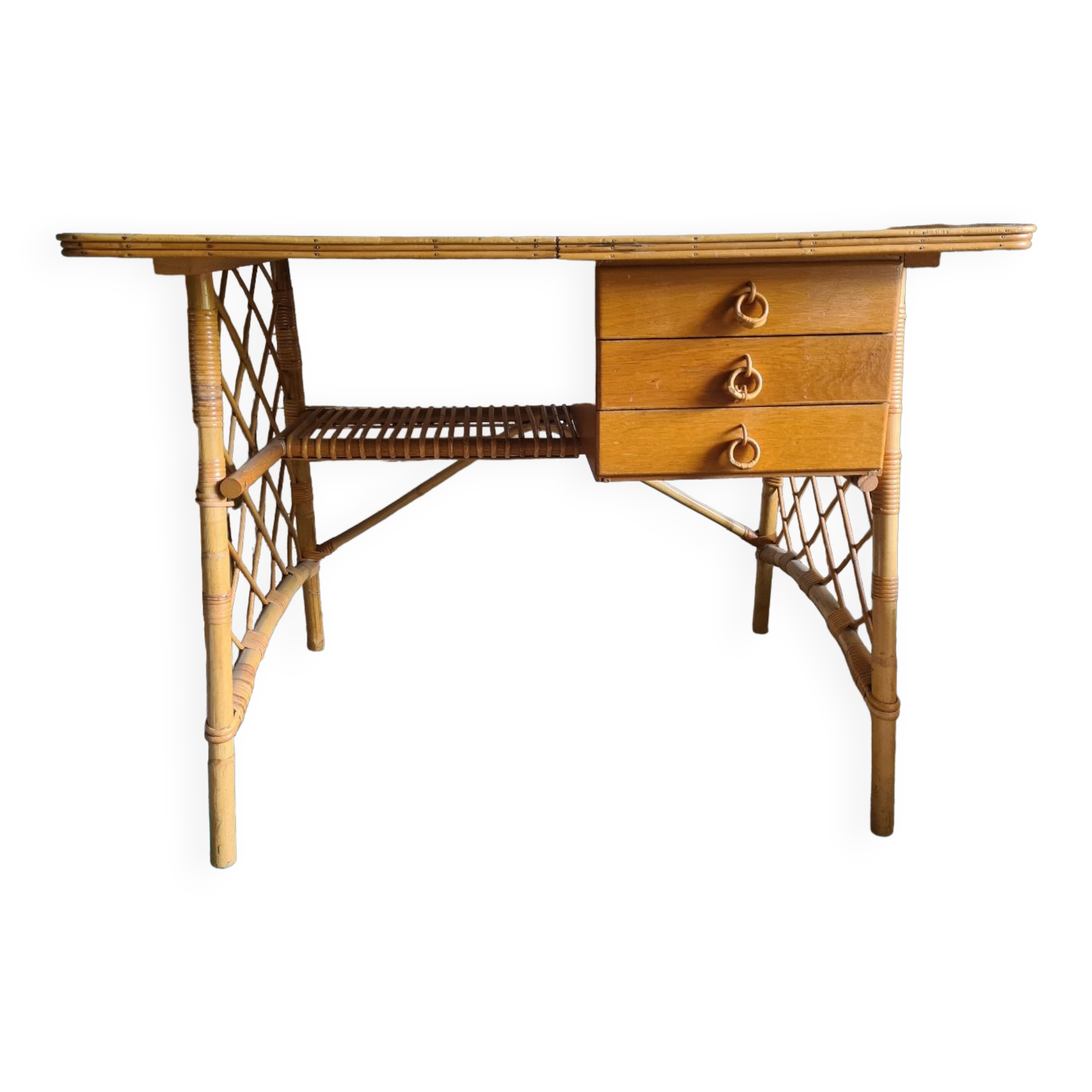 Rattan desk