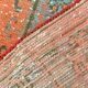 Tapis de couloir vintage antique orange corail, 74 x 334 cm