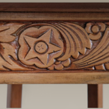 Art Deco sculpted pedestal in solid wood and marble – circa 1930