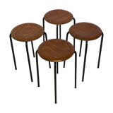 Set of 4 Vintage stools - work stool - Eromes Marko - 60s minimalist design
