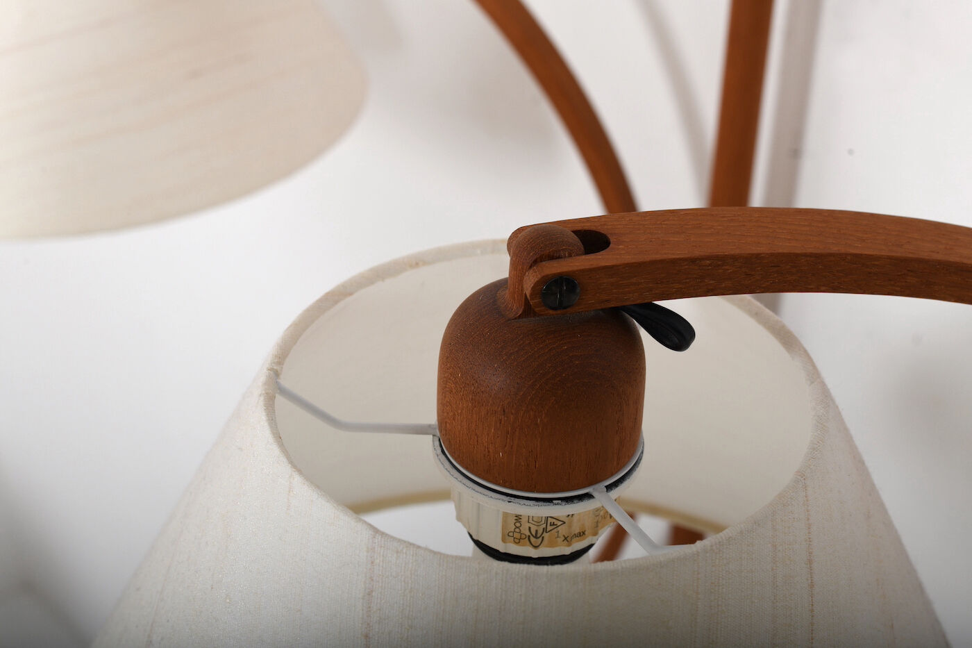 Pair of teak wall lamps by Domus Denmark 1970s