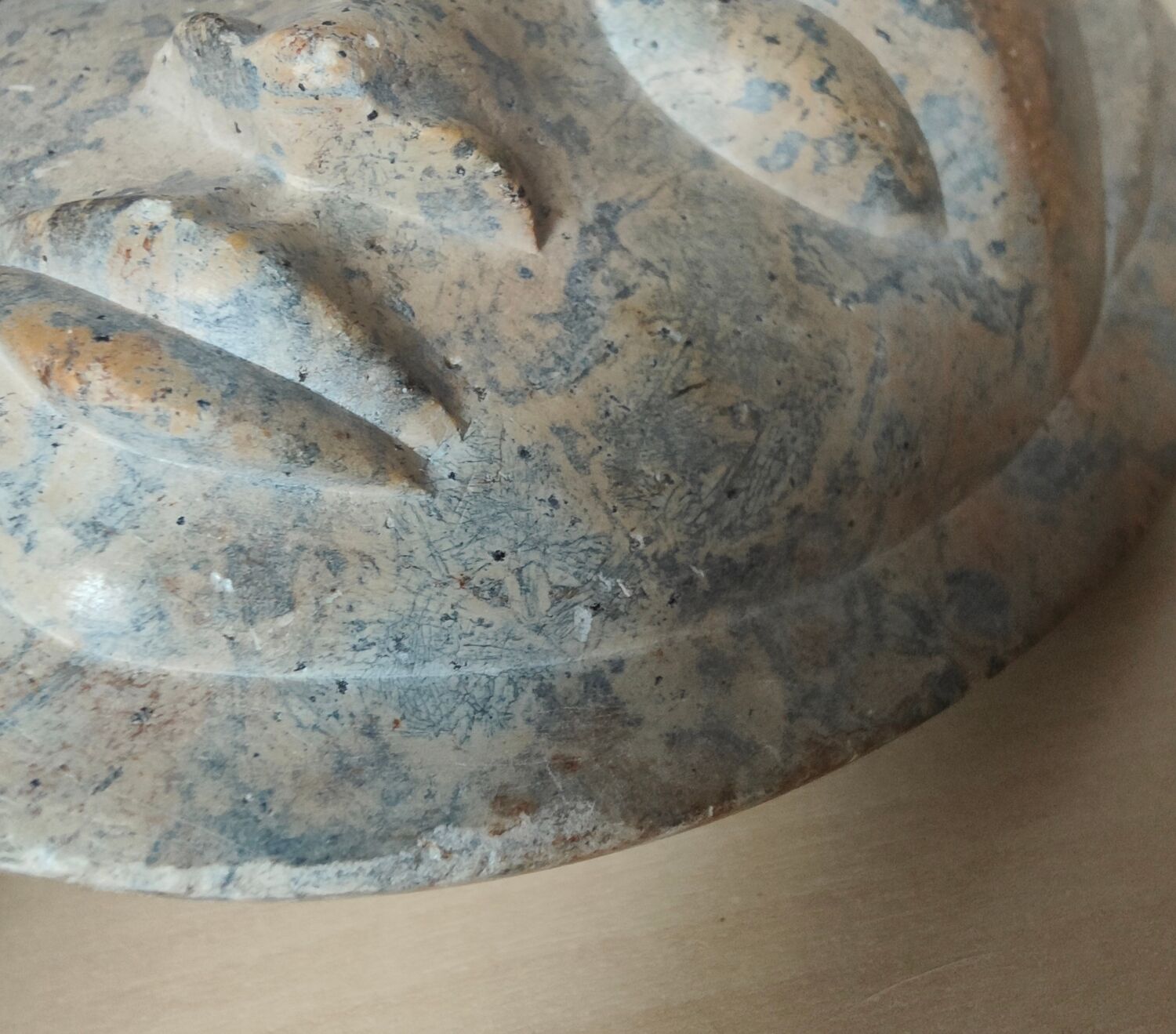 African stone face sculpture