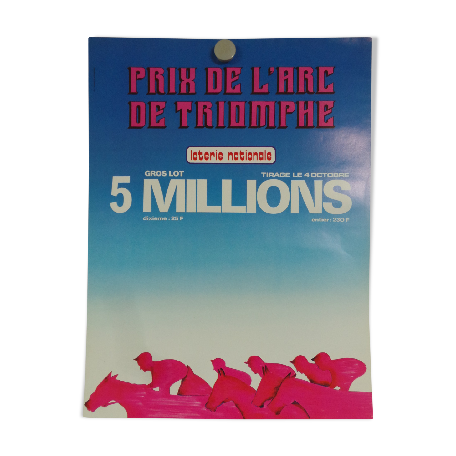 Original National Lottery Triumph Prize Poster