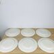 6 green English ironstone plates