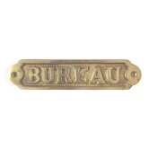 Brass desk door plate