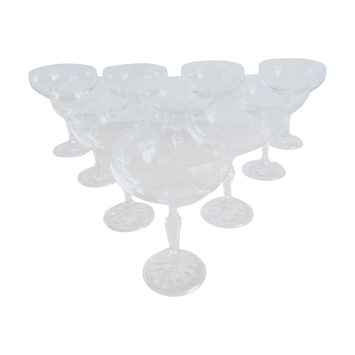 Lot of 10 champagne cups