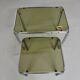 Morex nesting coffee table in metal and smoked glass, Italian design from the 1980s
