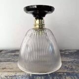 Holophane type glass wall or ceiling light
