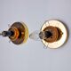 Pair of pear-shaped "cocoon" wall lights, resin and pine, Italy, 1970