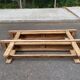 2 stripped farmhouse benches in solid oak 1950 200cm