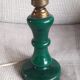 Pied de lampe en verre de couleur vert