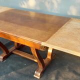 Art Deco lyre table 2 extensions 4/8 guests