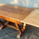 Art Deco lyre table 2 extensions 4/8 guests