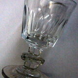 6 old conical lenses faceted height 9 cm