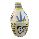 ceramic Vase decorated with Face 22cm