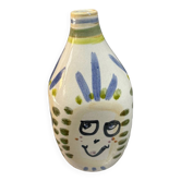 Vase céramique décor de Visage 22cm