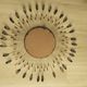 Large metal sun mirror 75 cm, vintage, Line Vautrin style (2)