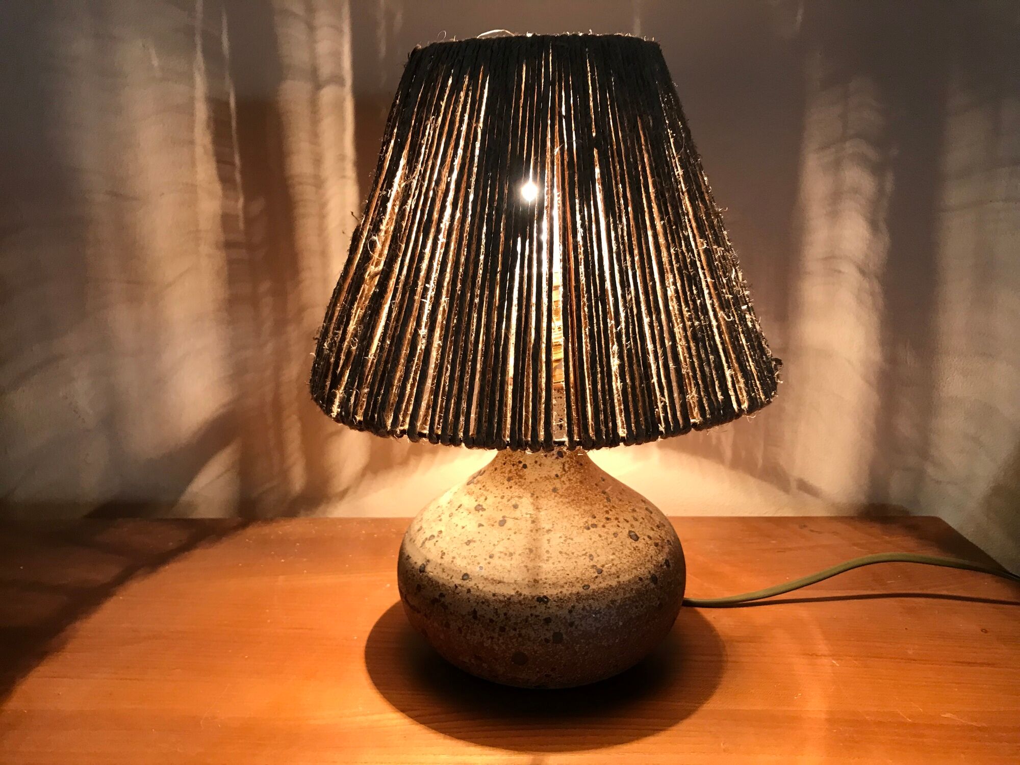 Sandstone lamp, circa 1950