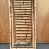 Bamboo deckchair and footrest from the 70s