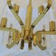 Carl Fagerlund brass and glass acanthus leaf chandelier, Sweden 1960s