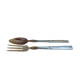 Cutlery with horn and metal-silver salad