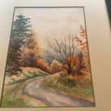 Pair of watercolor nature landscape frames
