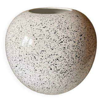 Large speckled ball vase 1980