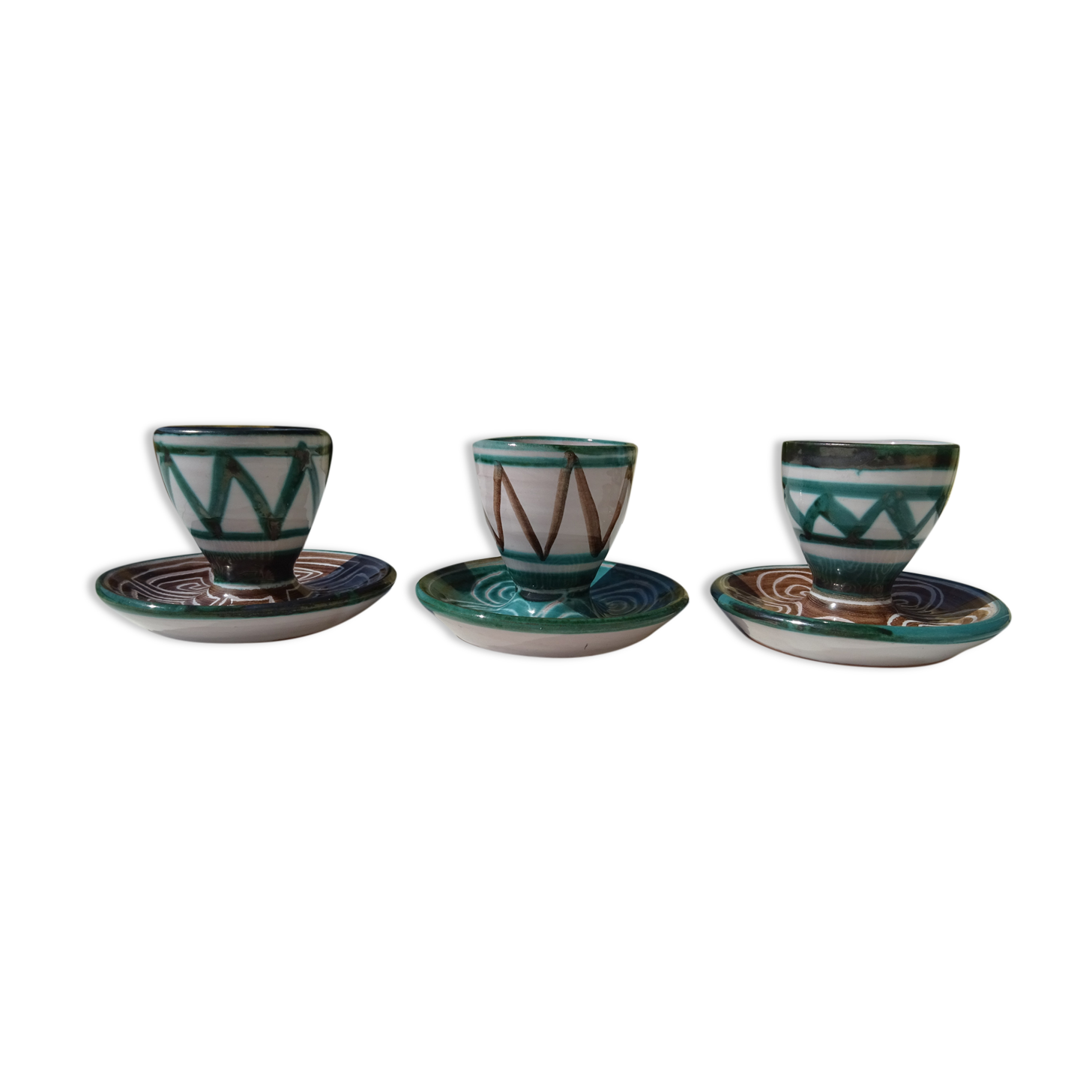 3 ceramic shells Robert Picault Vallauris Vintage