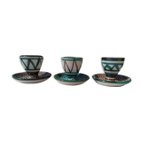 3 ceramic shells Robert Picault Vallauris Vintage