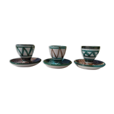 3 ceramic shells Robert Picault Vallauris Vintage