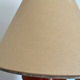 Red ceramic table lamp