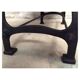 Industrial dining table with cast iron base