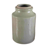Vintage greige glazed stoneware vase