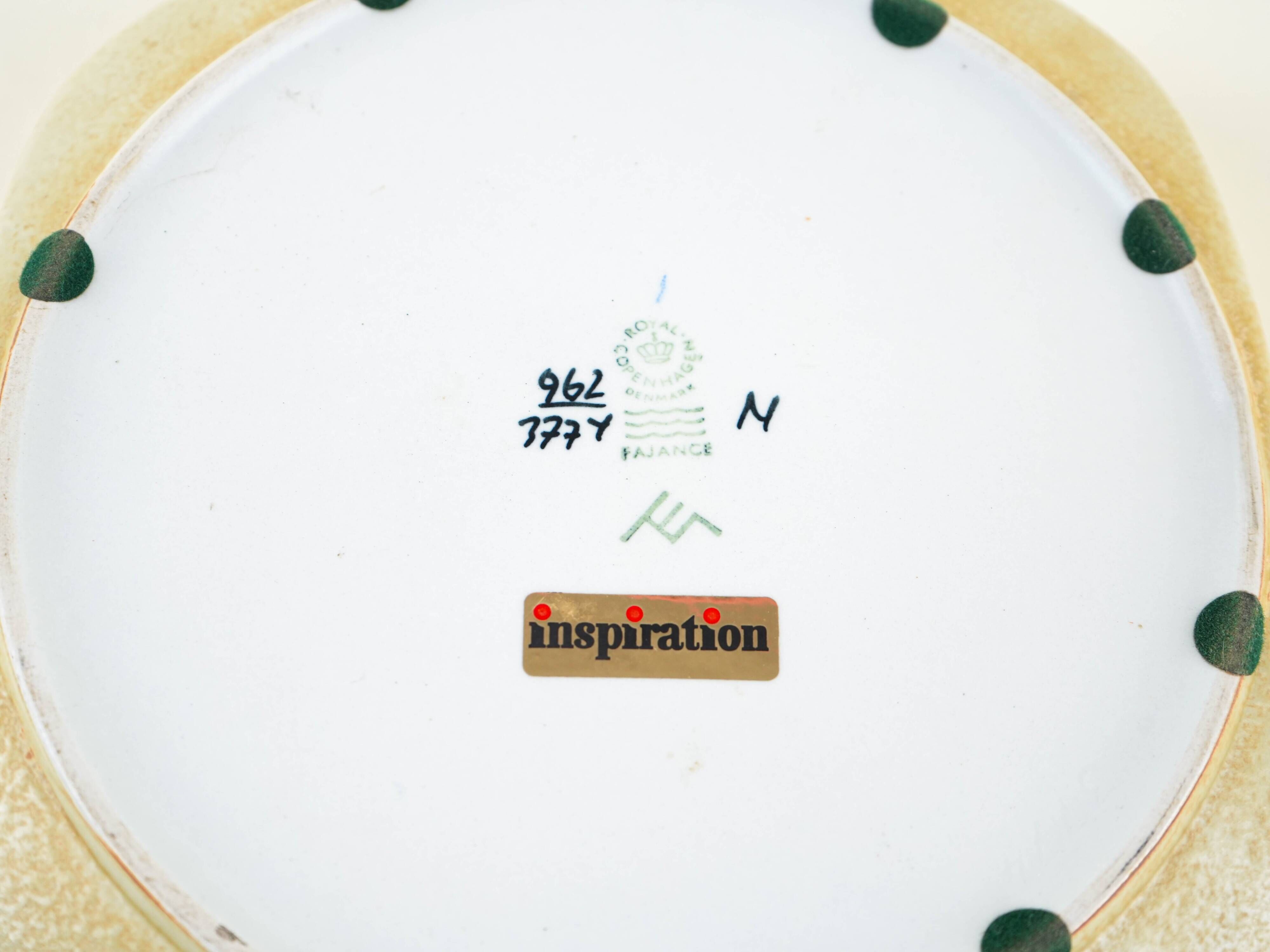 Ceramic platter, Danish design, 1960s, manufactured by Royal Copenhagen