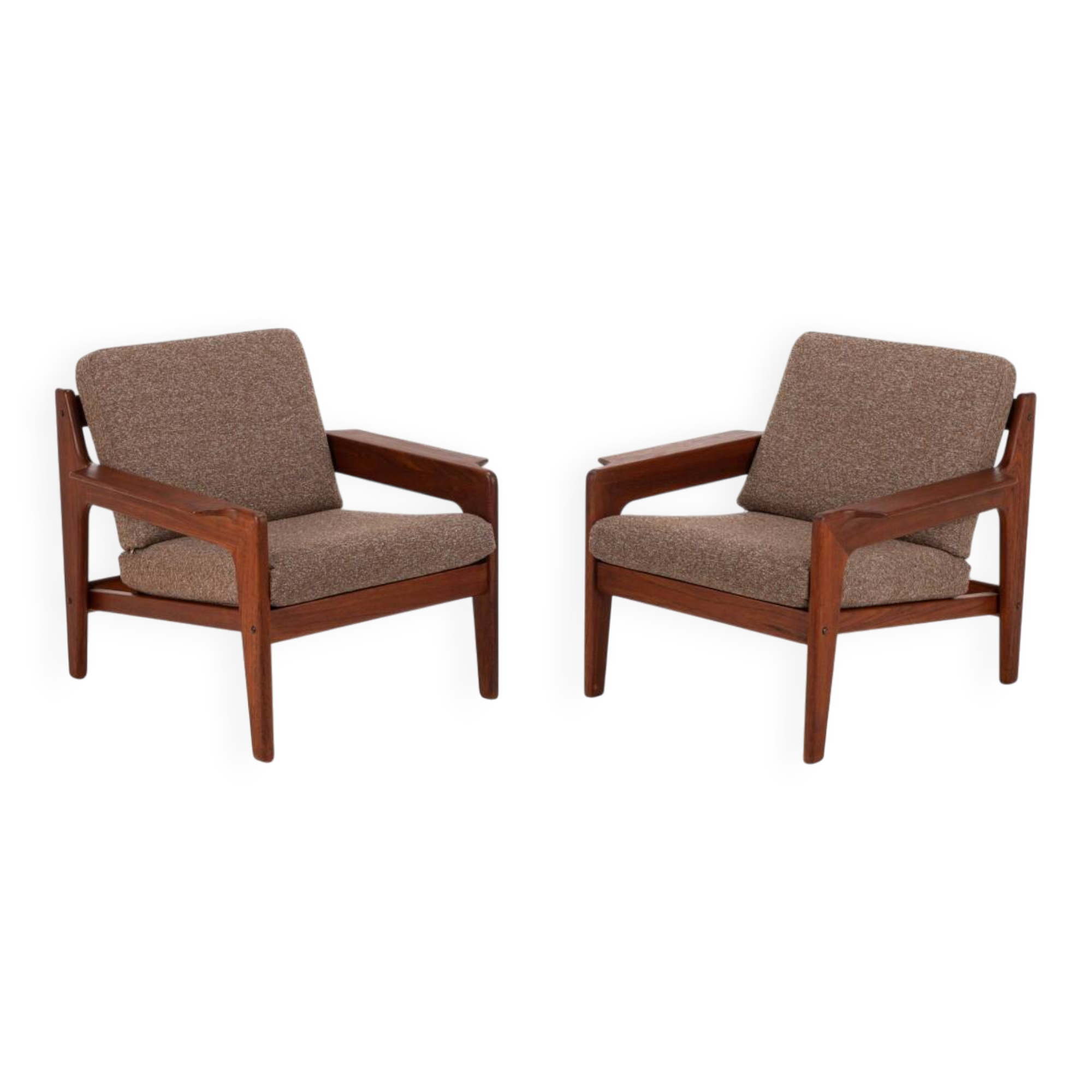 Fauteuils lounge d'Arne Wahl Iversen pour Komfort, Danemark, années 1960, lot de 2
