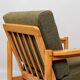 Scandinavian armchair green olive mid century modern design 1960