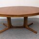 Oval extendable dining table by Baumann, France circa 1970.