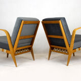 2 fauteuils en bois courbé du milieu du siècle de drevozpracujici druzstvo, 1962, ensemble de 2