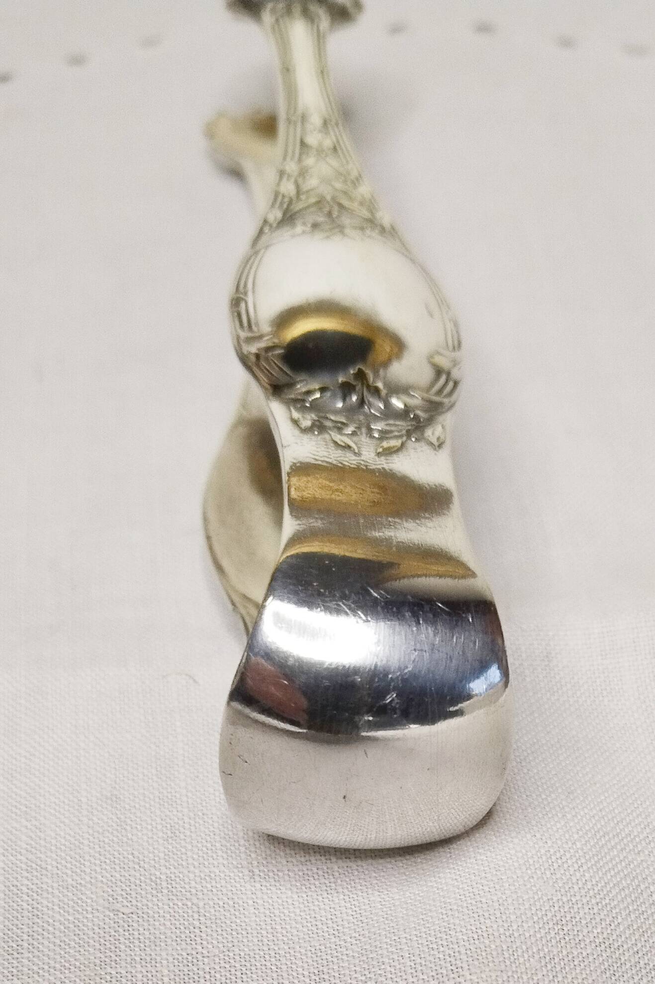 Silver ice tongs